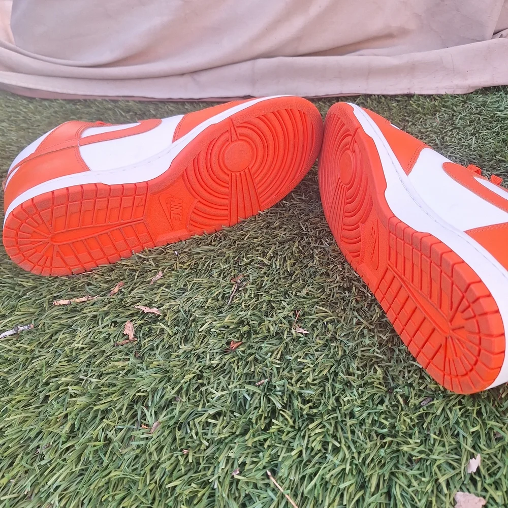 Nike Dunk Syracuse High Top 12 Men's Orange Blaze and White Sneakers DD1399-101 - Picture 9 of 14